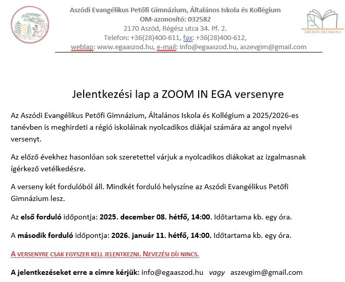 Nevezz a Zoom In EGA versenyre! (1)